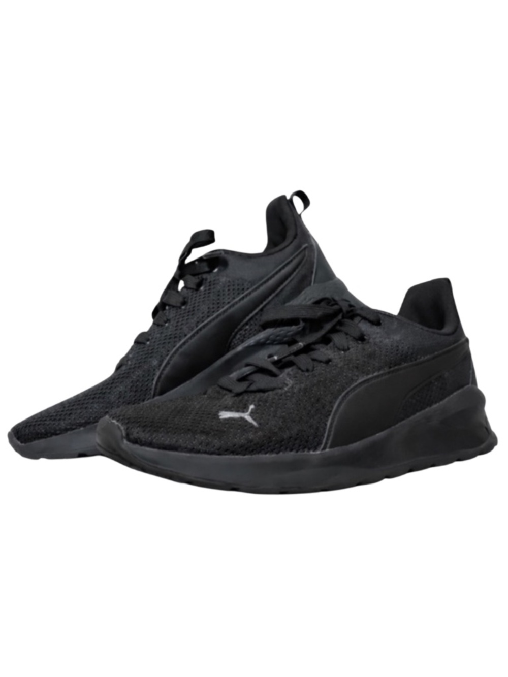 Puma Black Mesh & Synthetic Running Shoes – Size 6C EUC